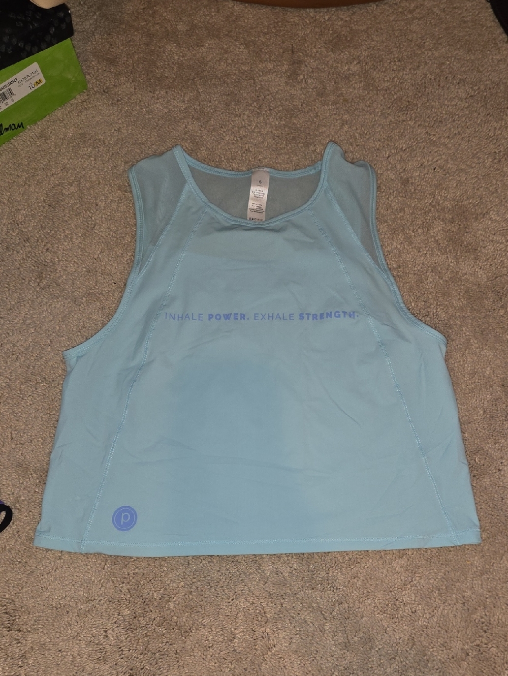 Pure Barre Power-Inspired Light Blue Women's Athletic Tank Top
